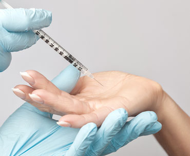 تزریق بوتاکس کف دست